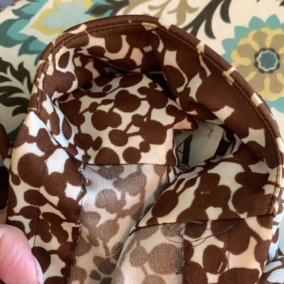 Vtg 70s Rona wrap front brown polyester dress - Picture 9 of 10